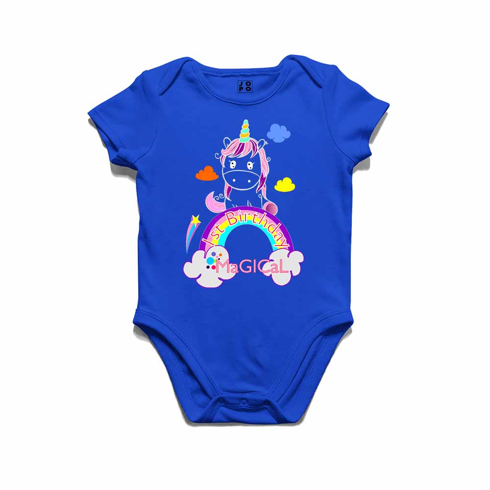 1st Birthday Unicorn Design kids T-shirt/Romper