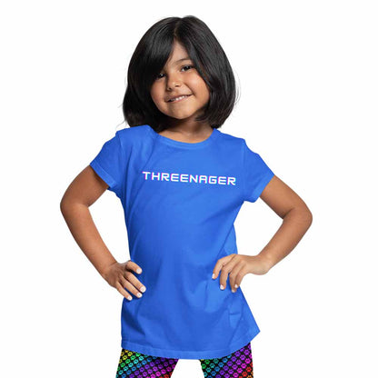 Threenager Birthday Theme Kids T-shirt