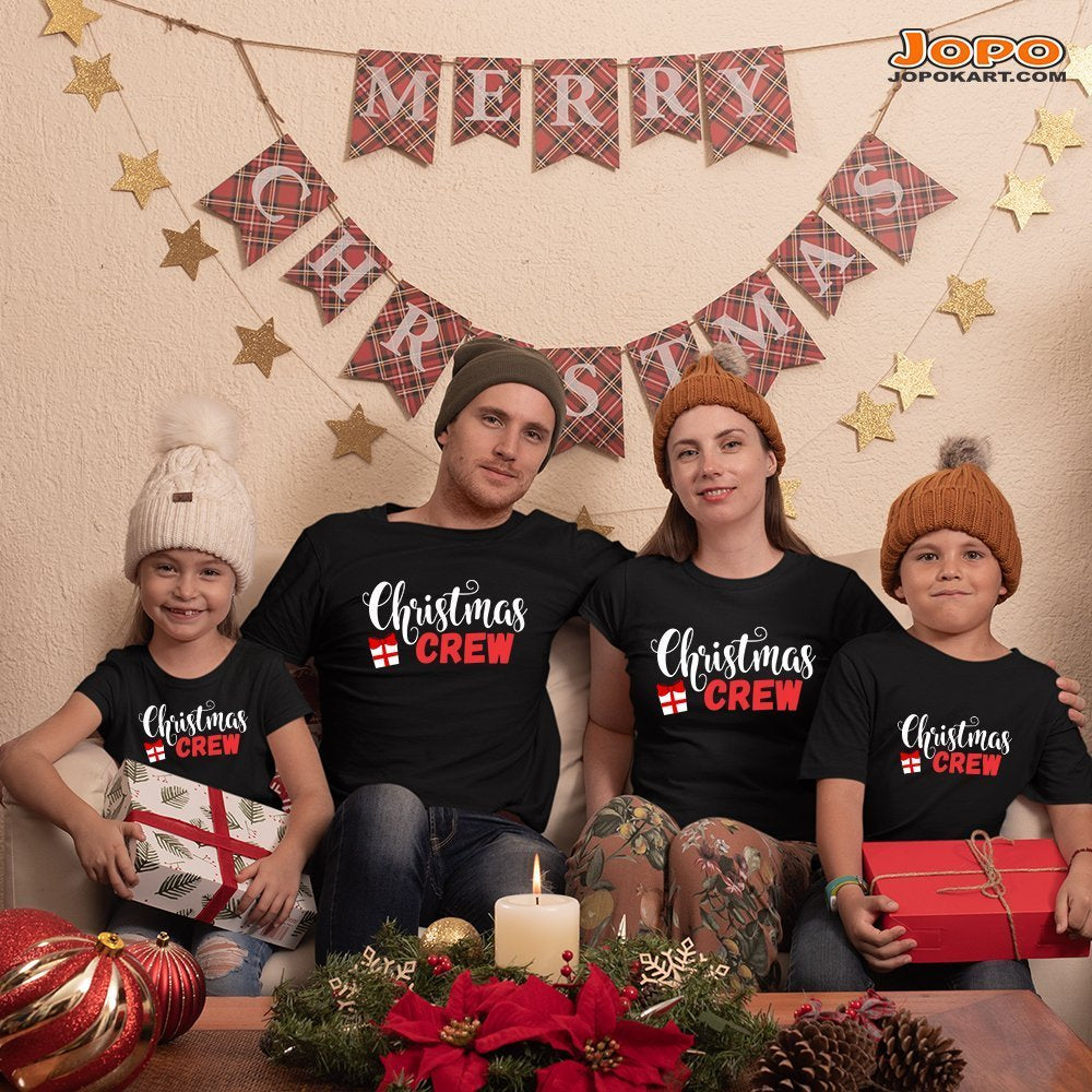 christmas crew family black