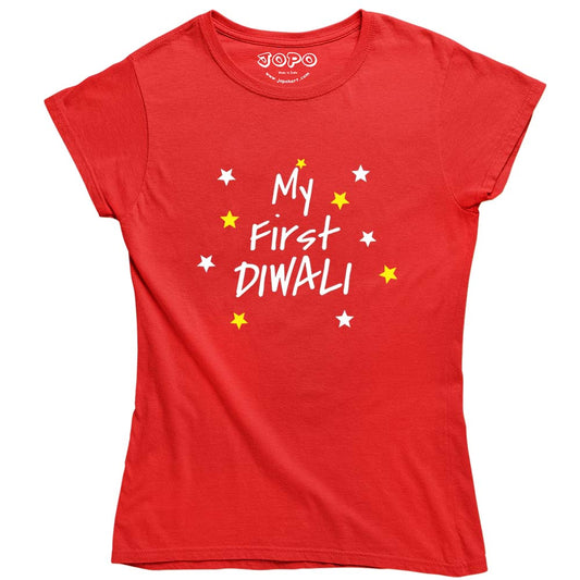 first diwali girl Red