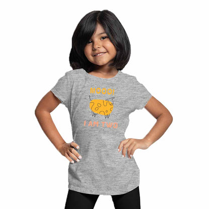 Mooo I Am Two Birthday Theme Kids T-shirt