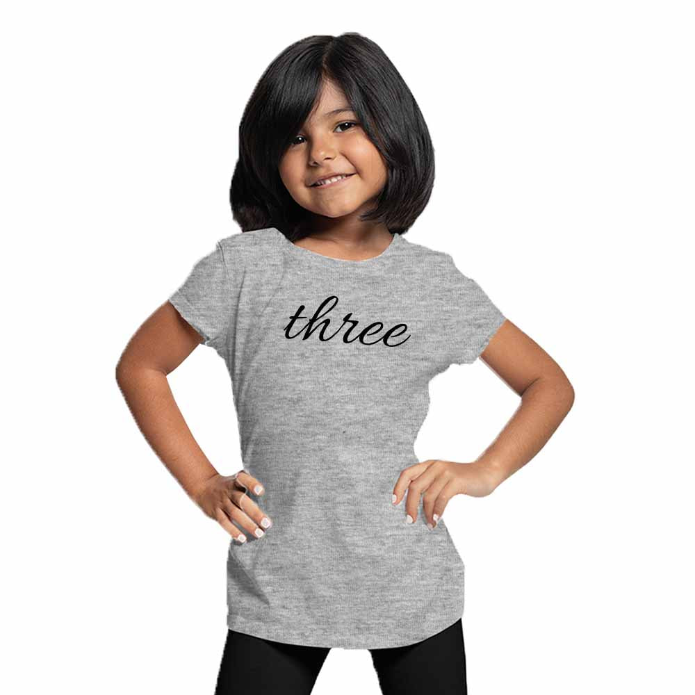 Three Birthday Theme Kids T-shirt