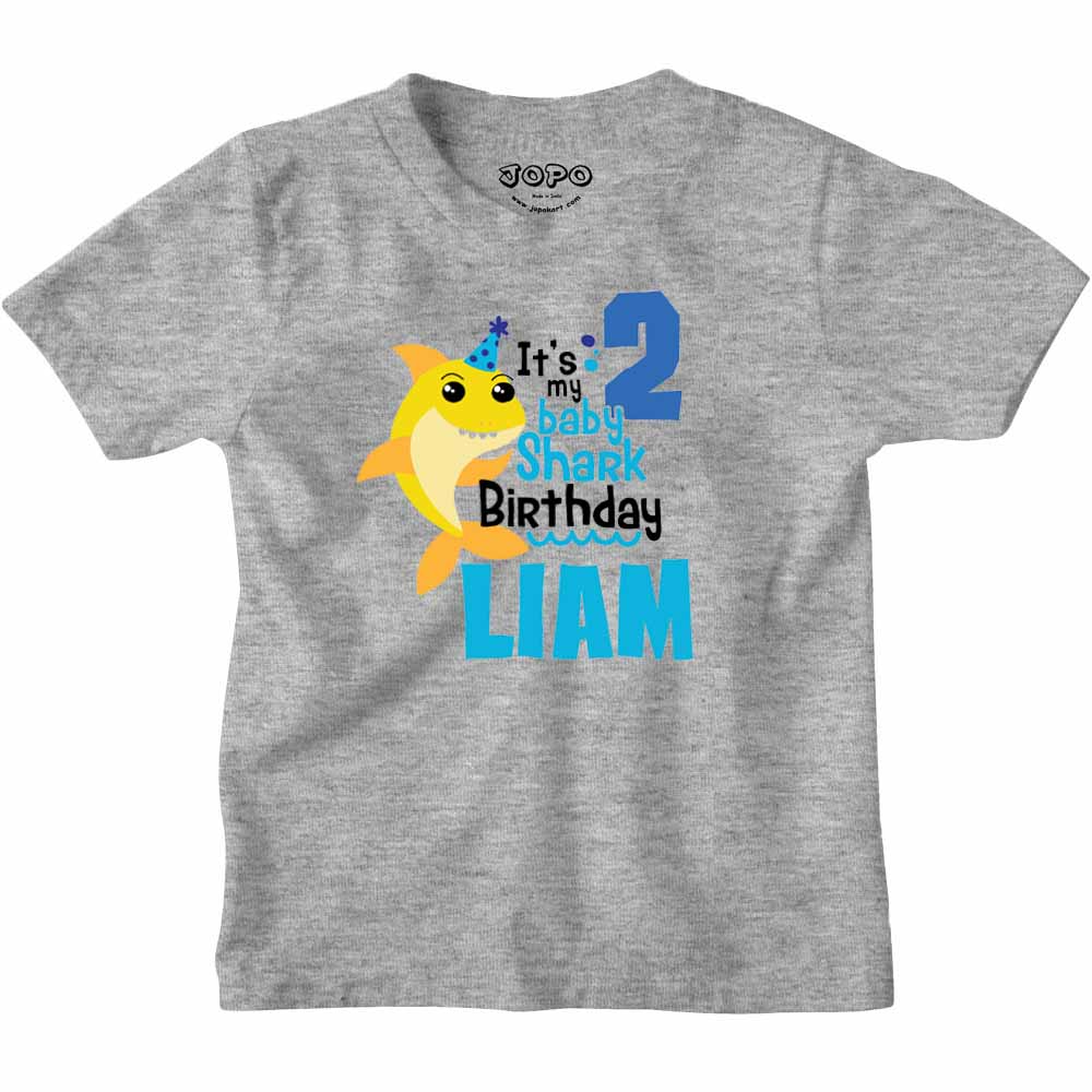 Shark Designed 2nd Birthday kids T-shirt/Romper