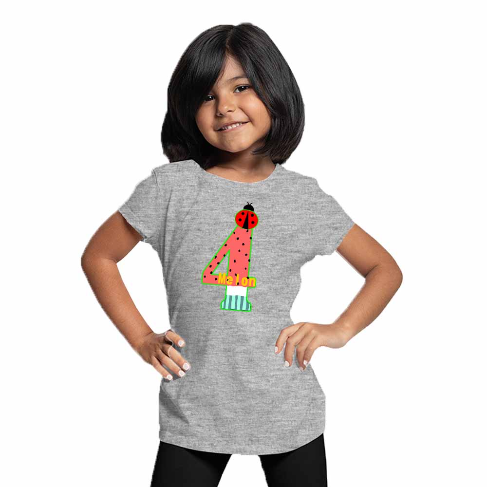 Watermelon designed 4rd Birthday Theme Kids T-shirt