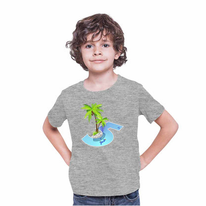 Beach Designed 5th Birthday Theme Kids T-shirt