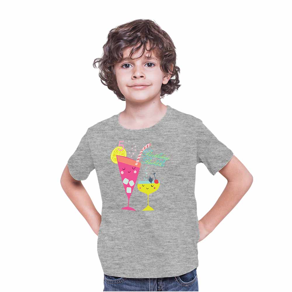 Beach Designed 5th Birthday Theme Kids T-shirt