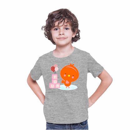 Duck designed 4rd Birthday Theme Kids T-shirt