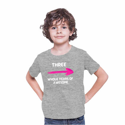 Three Years Birthday Theme Kids T-shirt