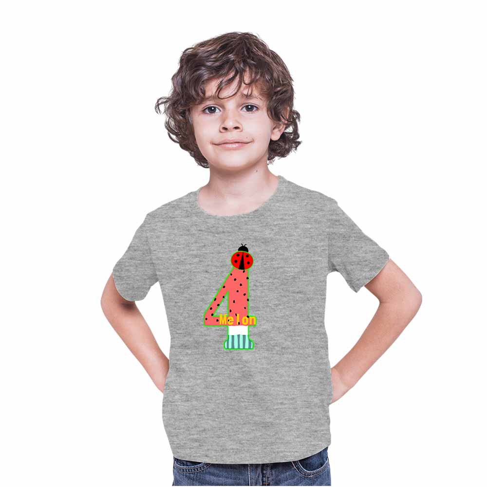 Watermelon designed 4rd Birthday Theme Kids T-shirt