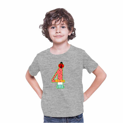 Watermelon designed 4rd Birthday Theme Kids T-shirt