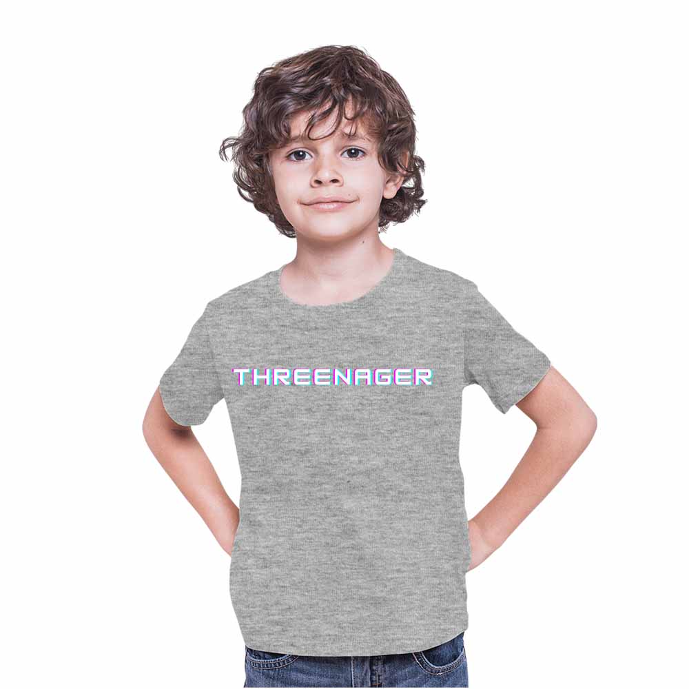 Threenager Birthday Theme Kids T-shirt