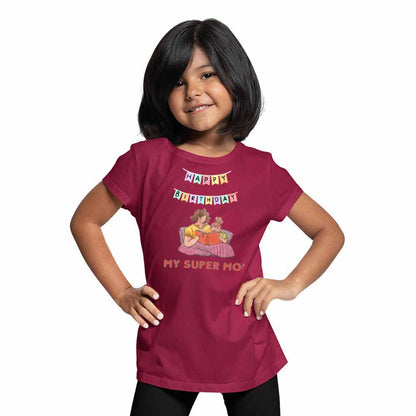 Happy Birthday Super mom T-shirt/Romper