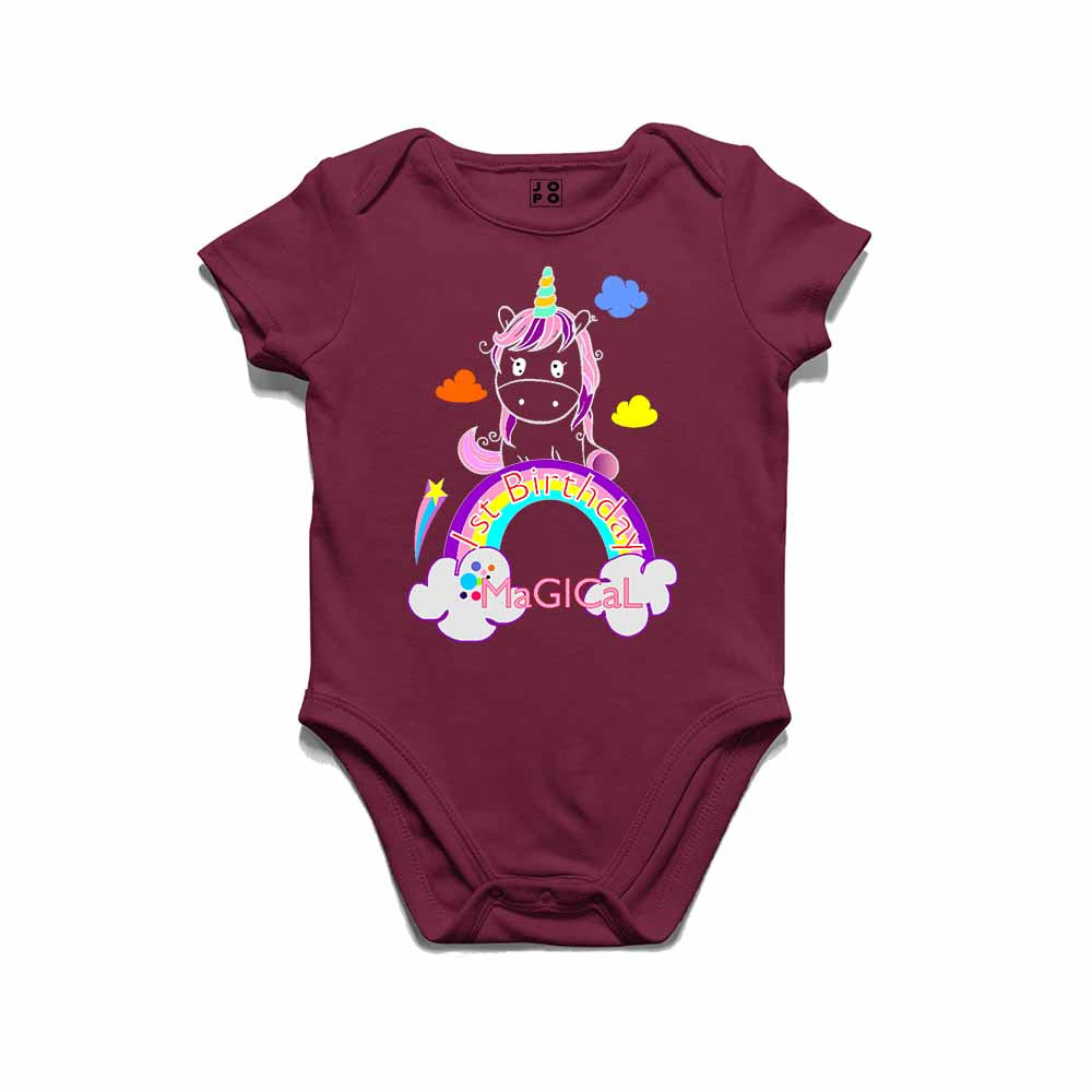 1st Birthday Unicorn Design kids T-shirt/Romper