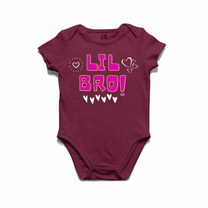 Lil Bro Heart Design Multicolor T-shirt/Romper