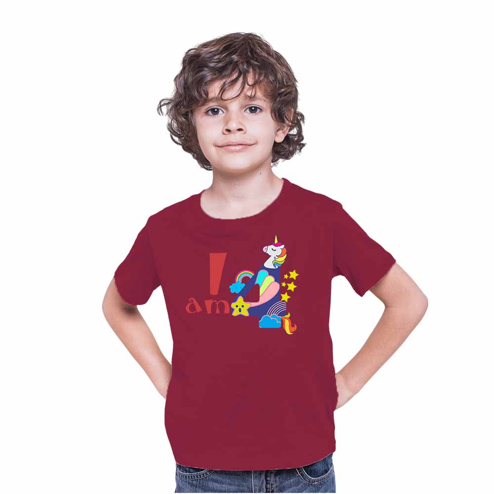 Joy Game 4rd Birthday Theme Kids T-shirt