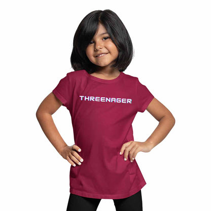 Threenager Birthday Theme Kids T-shirt