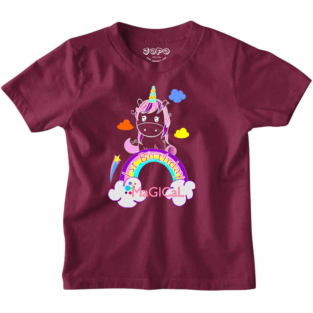 1st Birthday Unicorn Design kids T-shirt/Romper