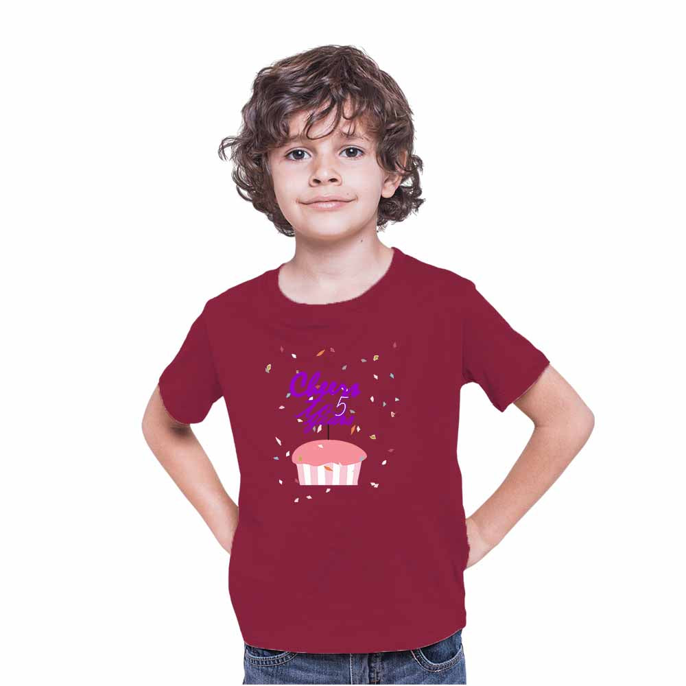 Cheers Cake 5th Birthday Theme Kids T-shirt