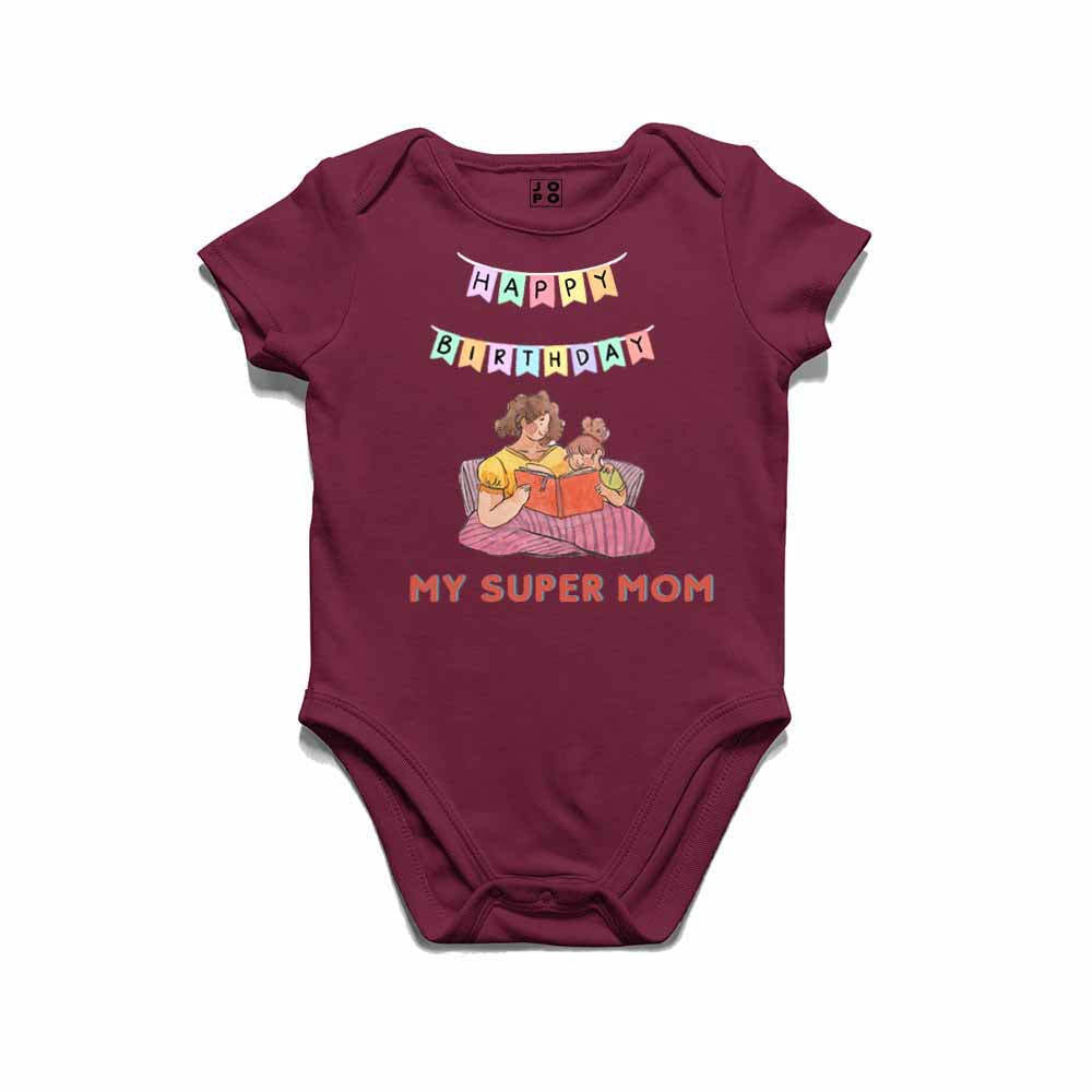 Happy Birthday Super mom T-shirt/Romper