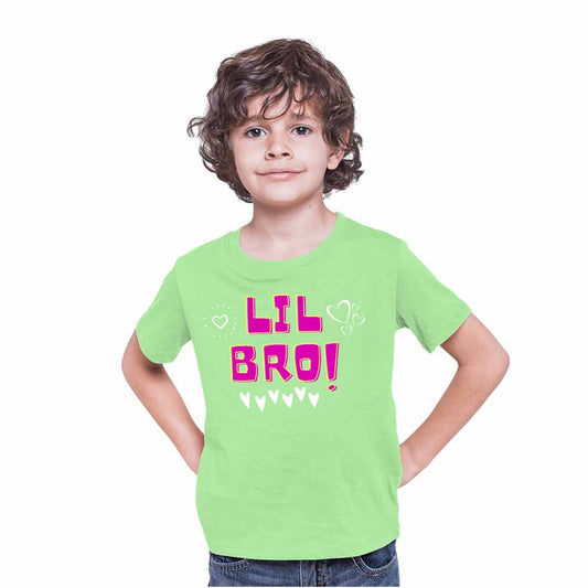 Lil Bro Heart Design Multicolor T-shirt/Romper
