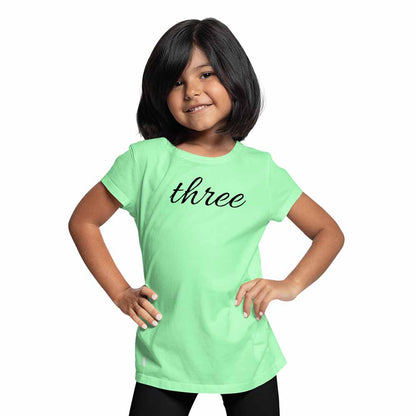 Three Birthday Theme Kids T-shirt