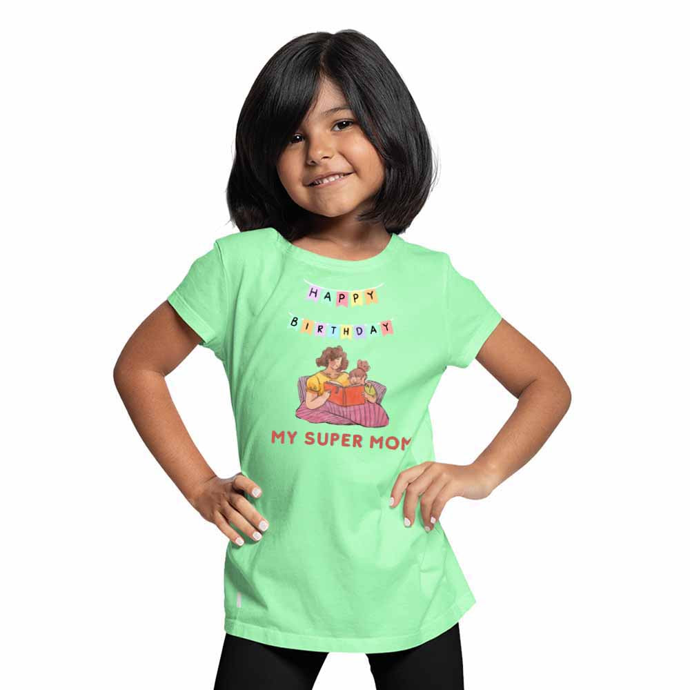 Happy Birthday Super mom T-shirt/Romper