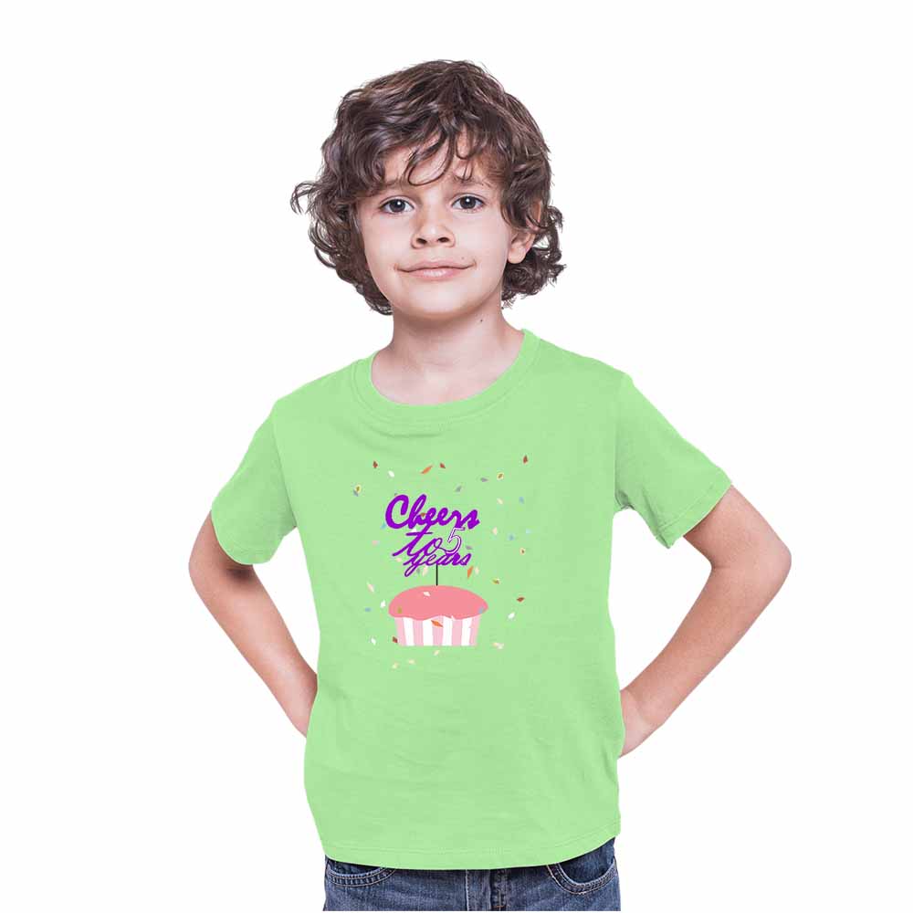 Cheers Cake 5th Birthday Theme Kids T-shirt