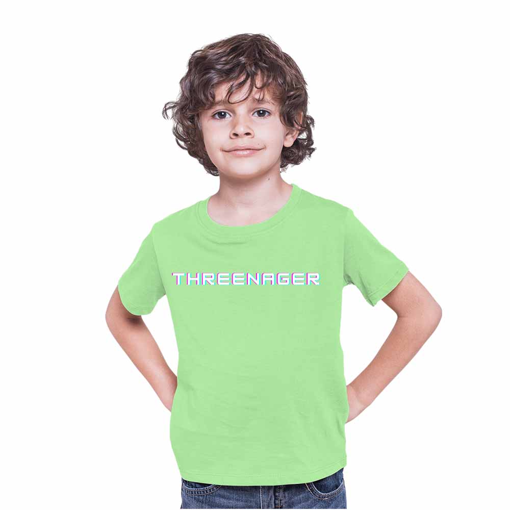 Threenager Birthday Theme Kids T-shirt