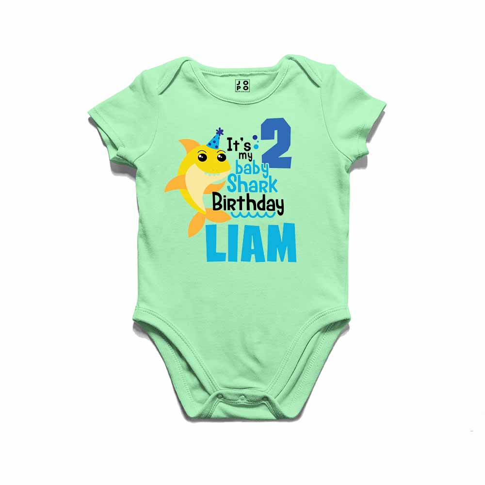 Shark Designed 2nd Birthday kids T-shirt/Romper