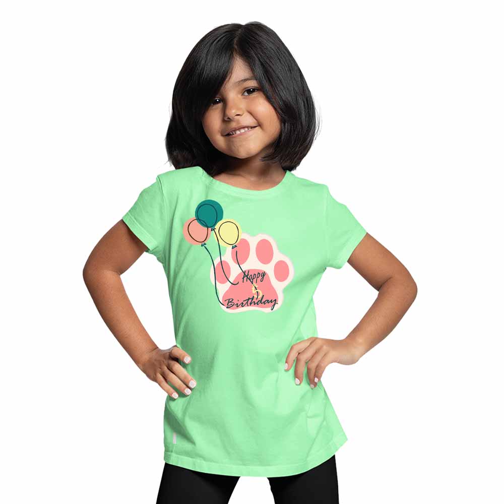 Balloon Design 5th Birthday Theme Kids T-shirt