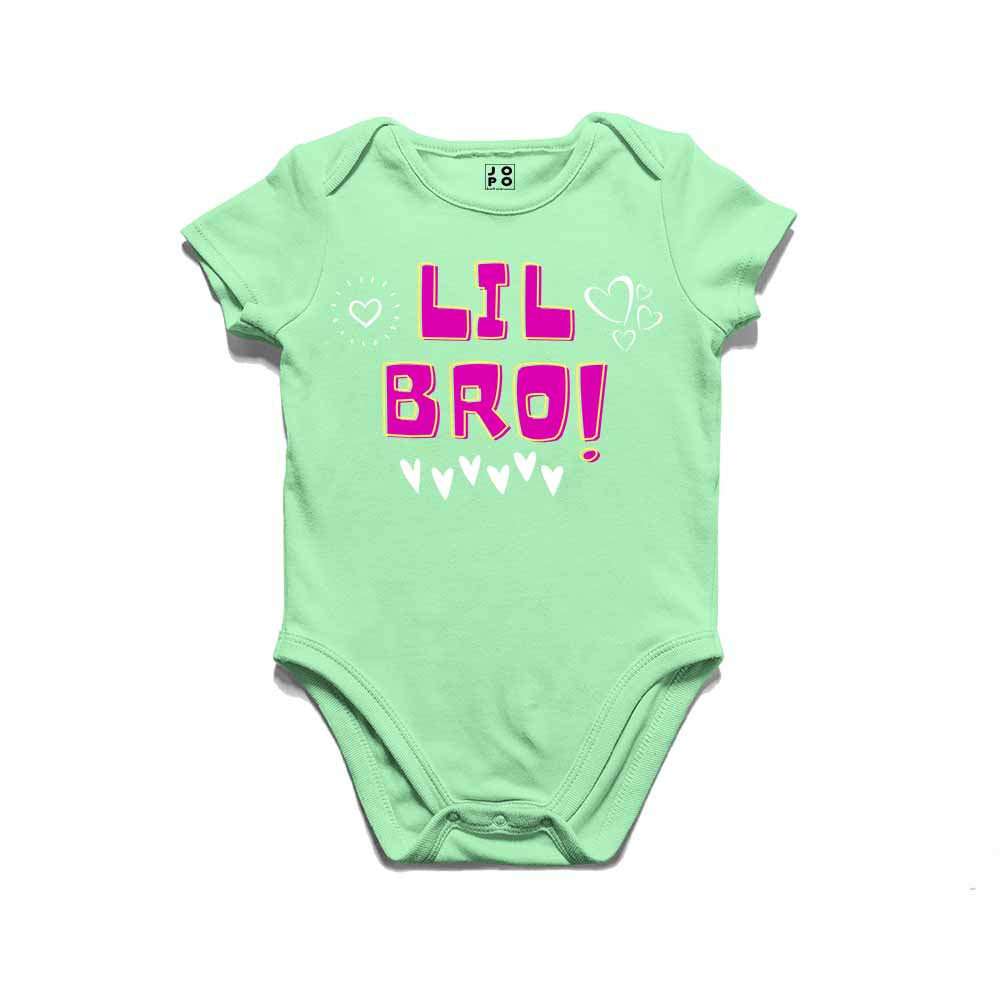 Lil Bro Heart Design Multicolor T-shirt/Romper