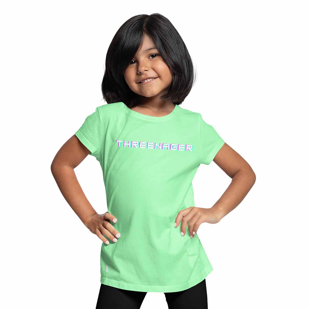 Threenager Birthday Theme Kids T-shirt