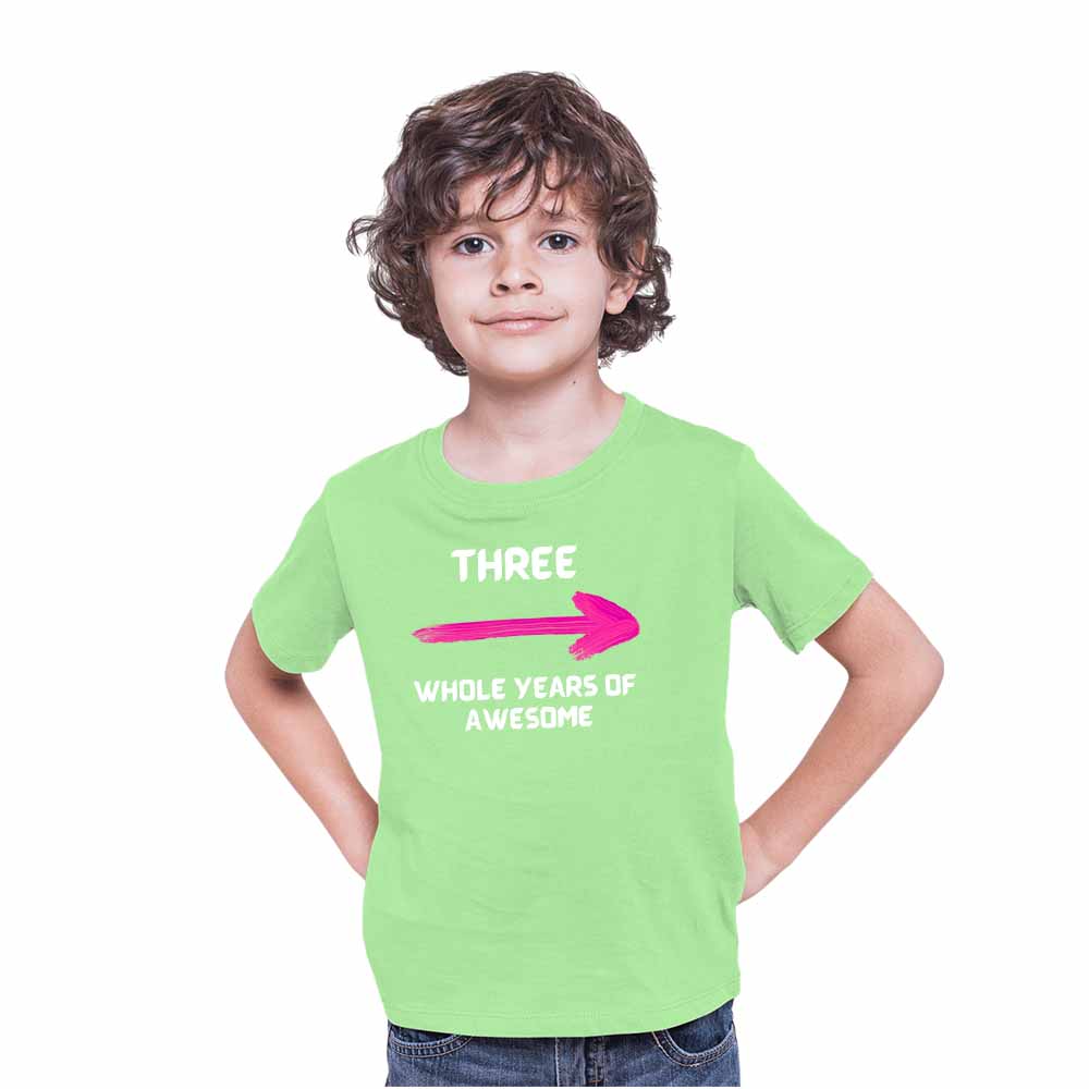 Three Years Birthday Theme Kids T-shirt