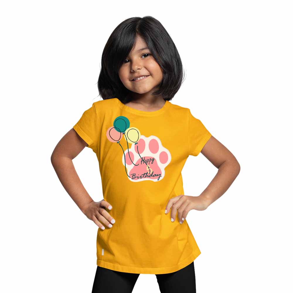 Balloon Design 5th Birthday Theme Kids T-shirt