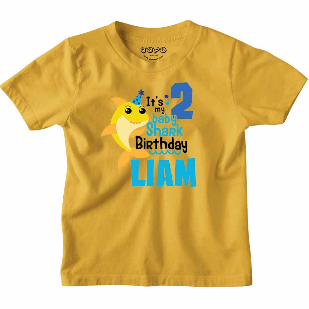 Shark Designed 2nd Birthday kids T-shirt/Romper