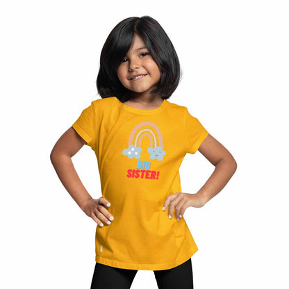 Rainbow Big Sister Printed Design T-Shirt