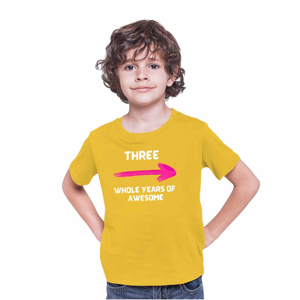 Three Years Birthday Theme Kids T-shirt