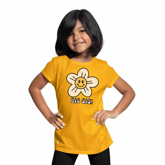 Big Sis with Flower Design T-Shirt