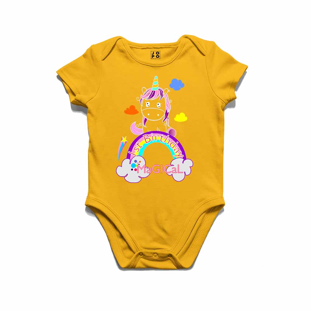 1st Birthday Unicorn Design kids T-shirt/Romper