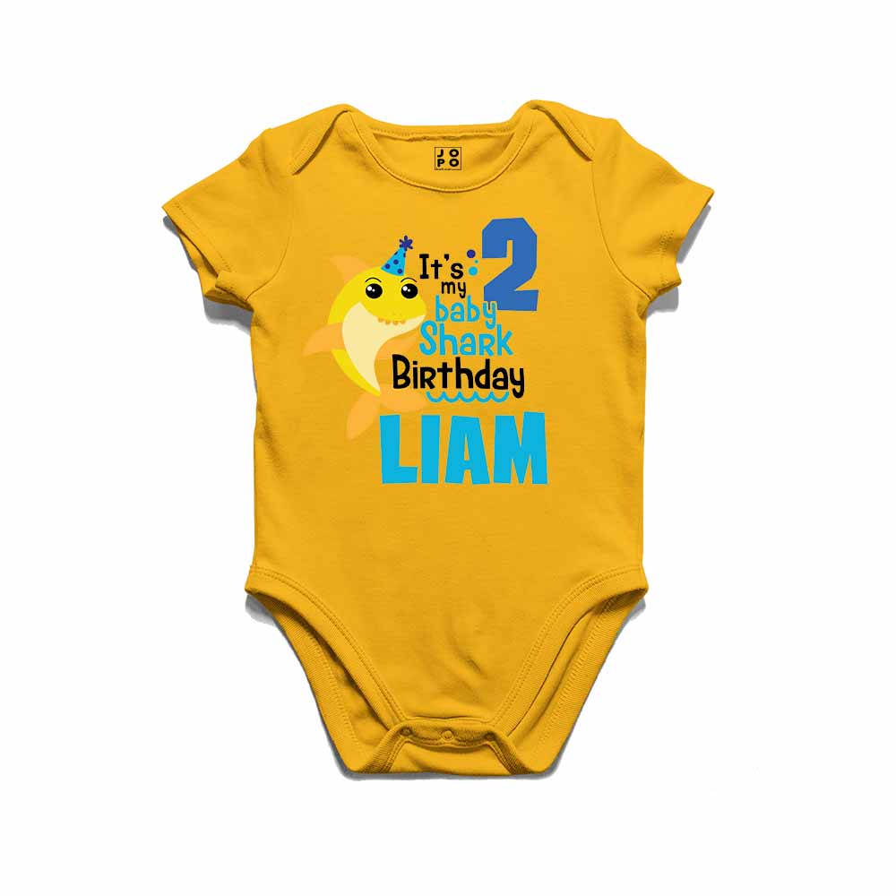 Shark Designed 2nd Birthday kids T-shirt/Romper