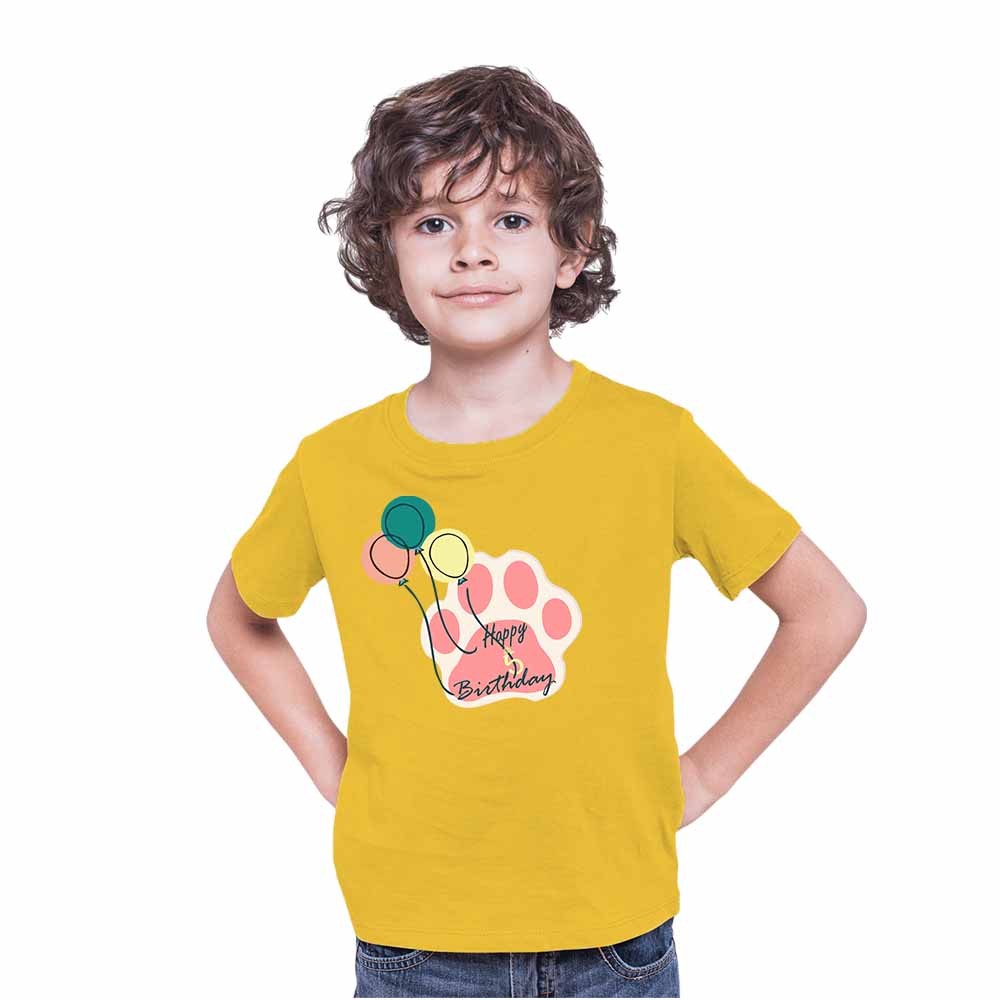 Balloon Design 5th Birthday Theme Kids T-shirt