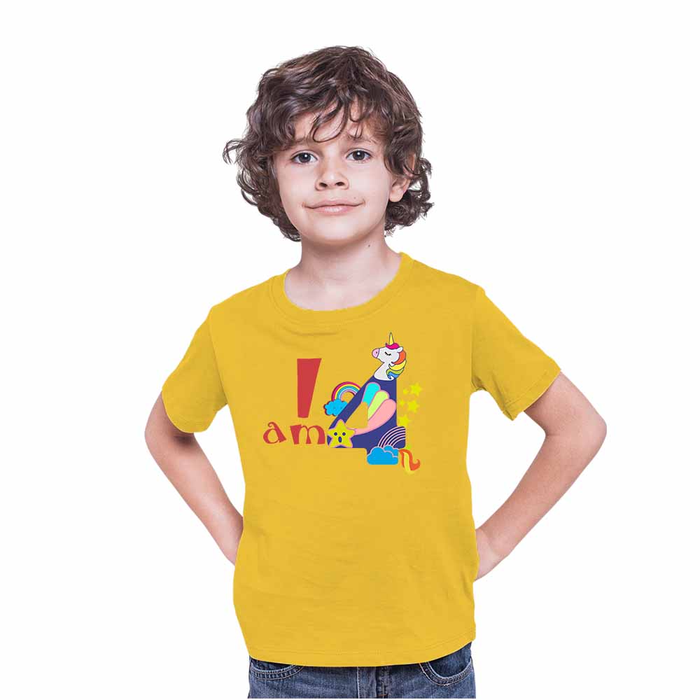 Joy Game 4rd Birthday Theme Kids T-shirt