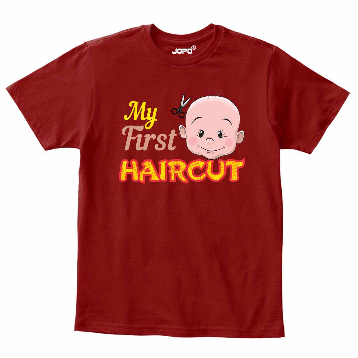 my first haircut maroon