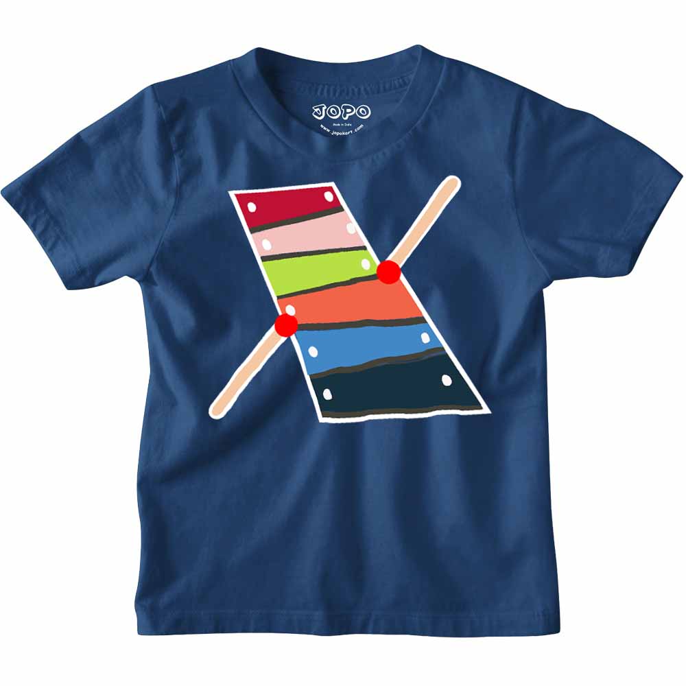 Kid's Alphabet X Xylophone Design Multicolor T-shirt/Romper