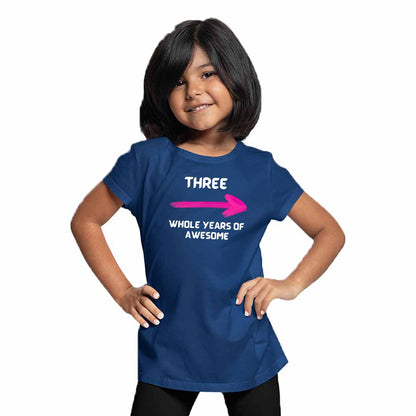 Three Years Birthday Theme Kids T-shirt