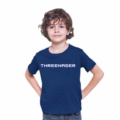 Threenager Birthday Theme Kids T-shirt