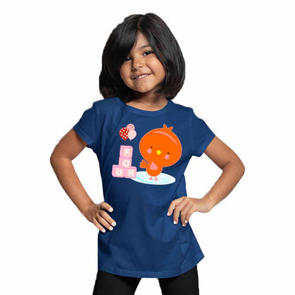 Duck designed 4rd Birthday Theme Kids T-shirt