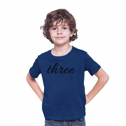 Three Birthday Theme Kids T-shirt