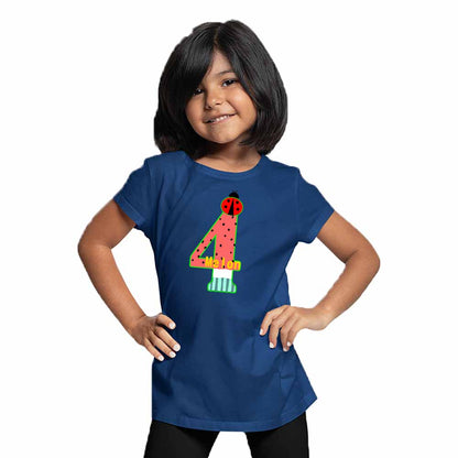 Watermelon designed 4rd Birthday Theme Kids T-shirt