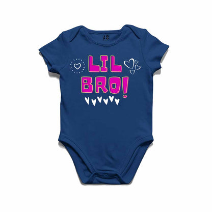 Lil Bro Heart Design Multicolor T-shirt/Romper